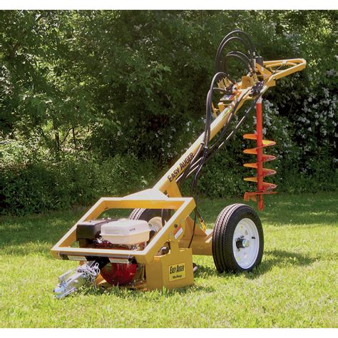 towable hydraulic earth augers